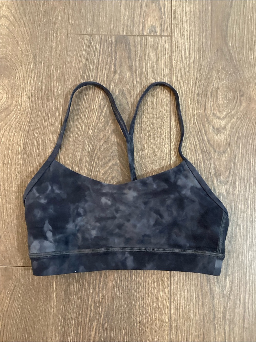 Lululemon power y sports bra black and gray multicolored size 4